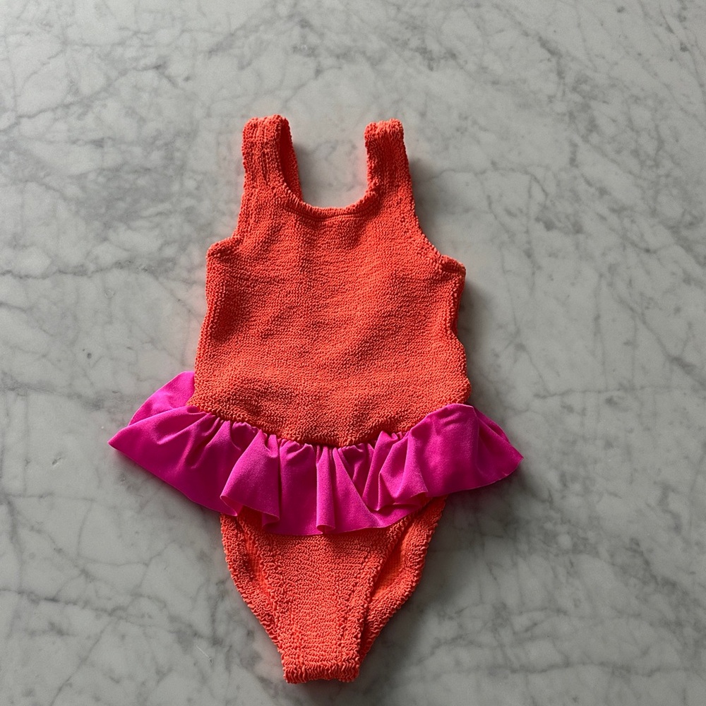 Hunza G Vibrant Orange Swimsuit